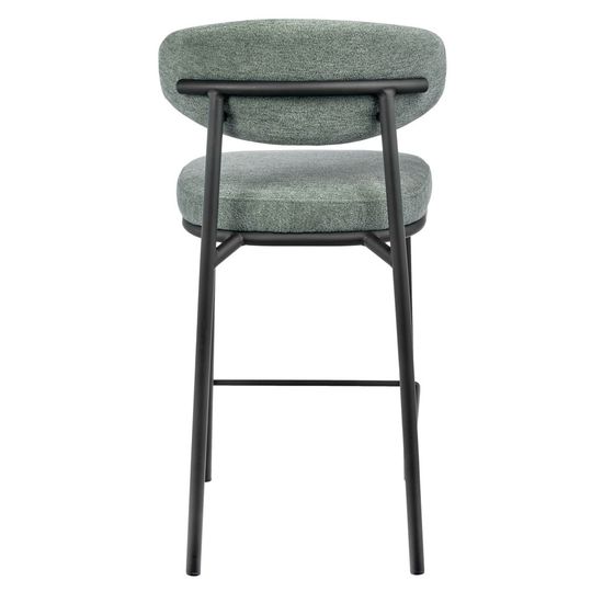 Стул полубарный Lucas 2 шалфей шенилл с чёрными ножками