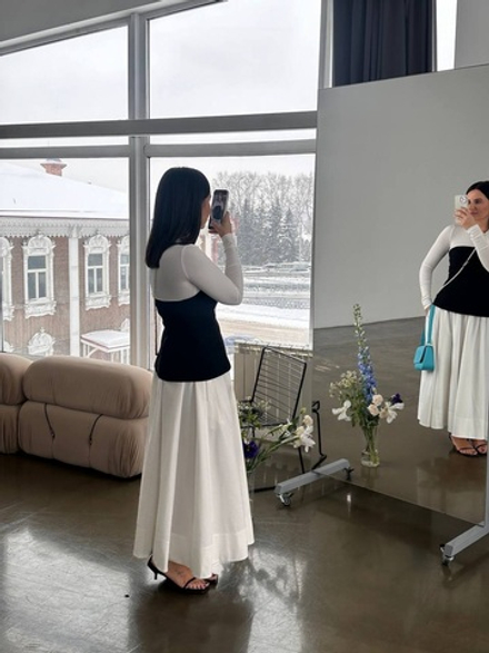 Лонгслив белый