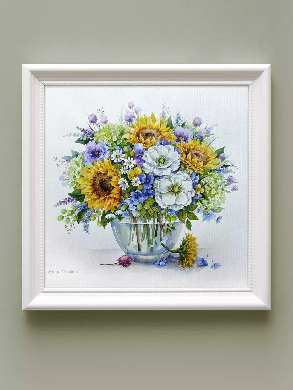 Картины на стену интерьерные на холсте 4 шт, 23*23 см