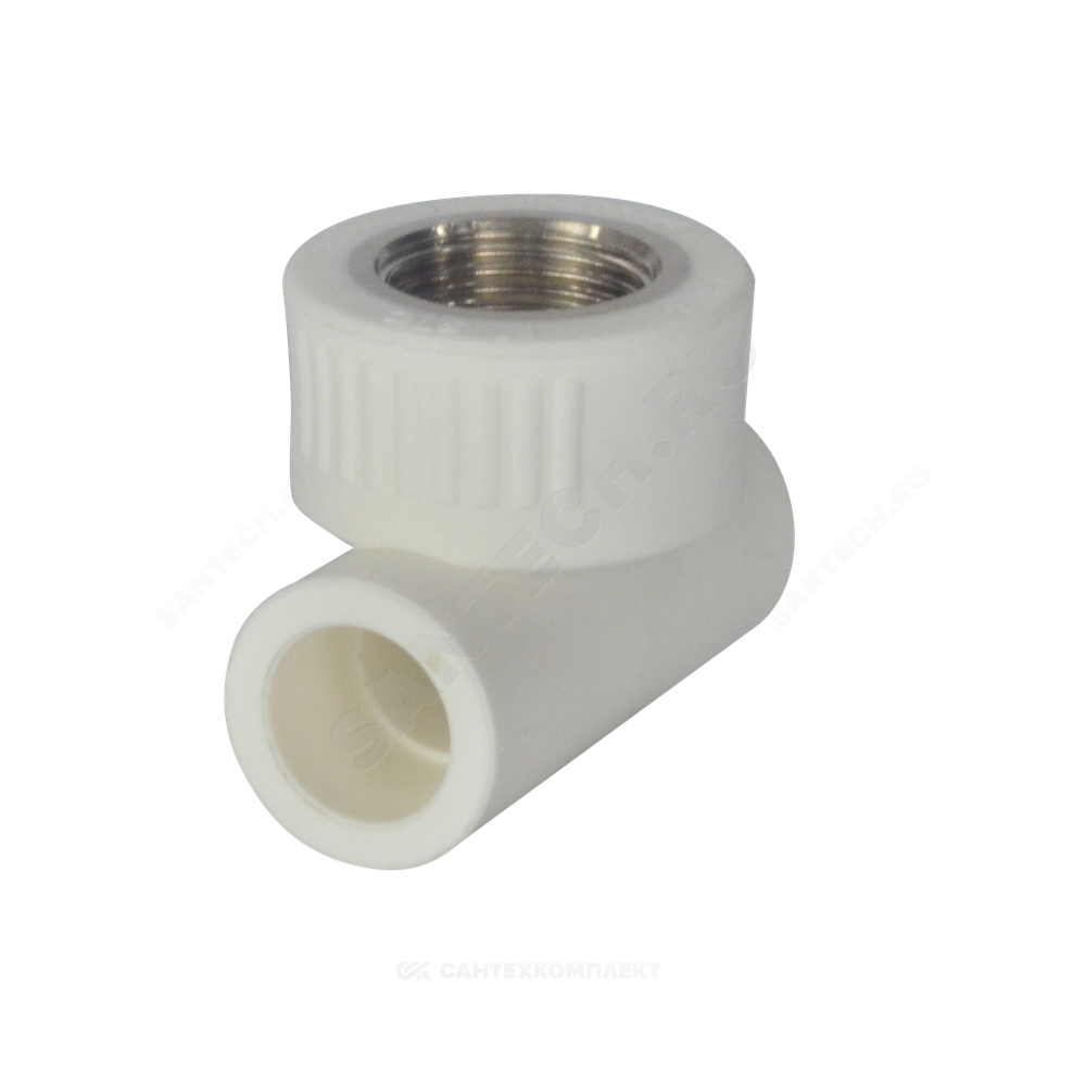 Тройник PP-R комбинированный белый Дн 20х3/4" ВР ZFPCL
