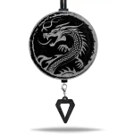 Ароматная подвеска «Дракон» в упаковке с мини-брелоком, аромат в ассортименте, цвет черно-белый (КОМПЛЕКТ)