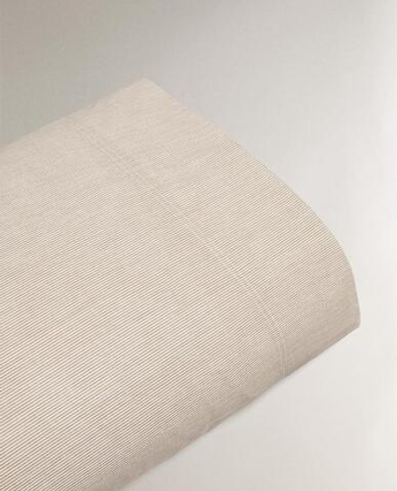 ZARA HOME НАВОЛОЧКА В ПОЛОСКУ, БЕЖЕВЫЙ