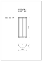 K2KG0907W-2 Бра стекло/хром 22*W11*H53см