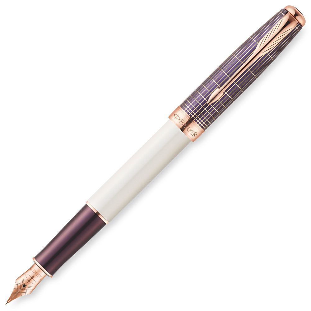 Parker Sonnet F536 Contort Purple Cisele перо F 18K (1930055)Копировать товар