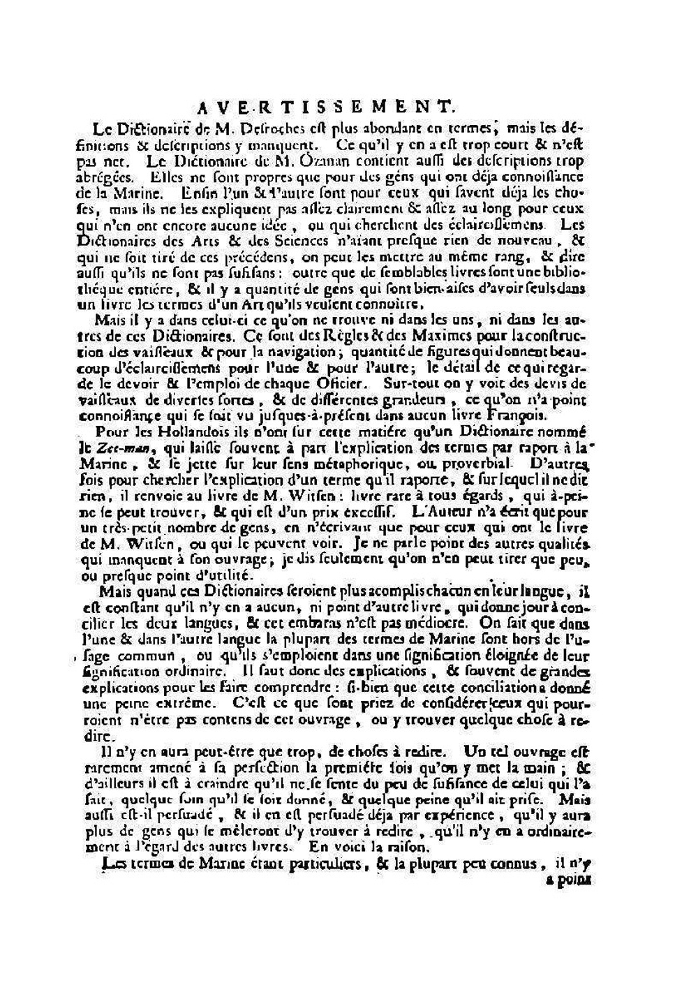 Dictionnaire de marine contenant les termes de la navigation et de l'architecture navale enrichi des figures etc | N. Aubin