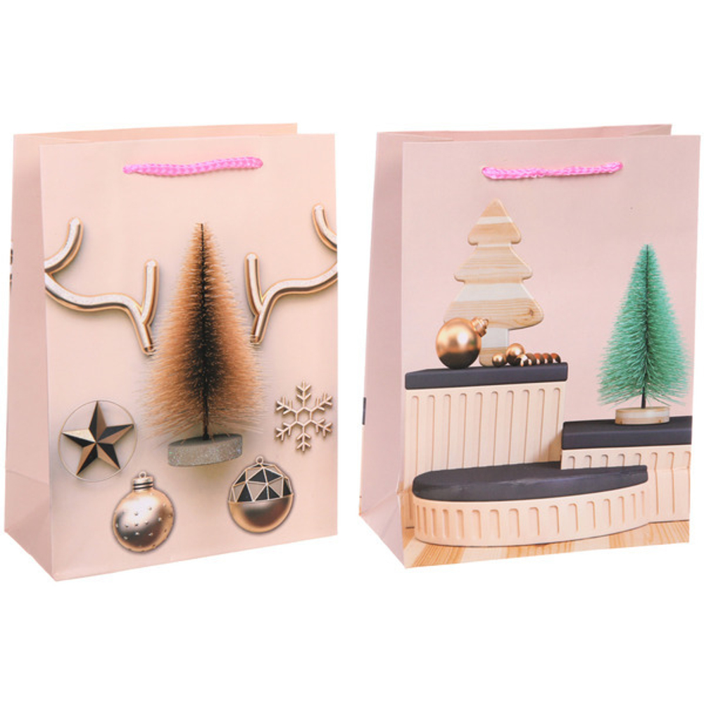 Пакет подарочный «Стильная зима» 18*24*8,5 см