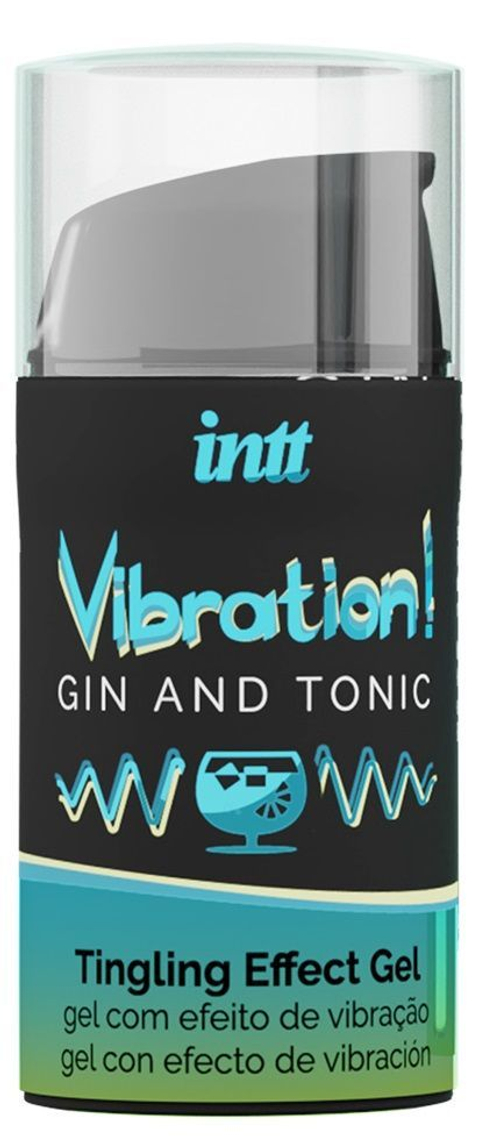 Возбуждающий гель INTT Vibration! Gin & Tonic, 15 мл, эффект вибрации