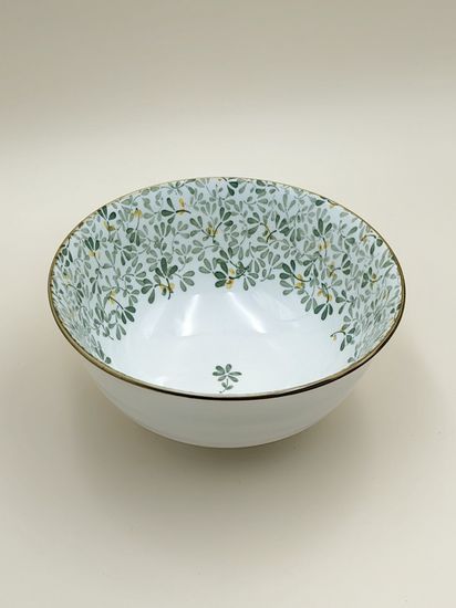 Салатник 20х9,5 см. "Япония" зеленый декор