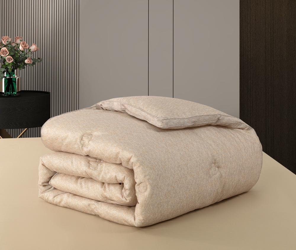 Одеяло-покрывало стёганое «Уютный акцент», цв. кремовый, 200*230 см