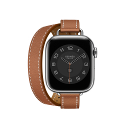Apple Watch Hermès - 41mm Gold Swift Leather Attelage Double Tour