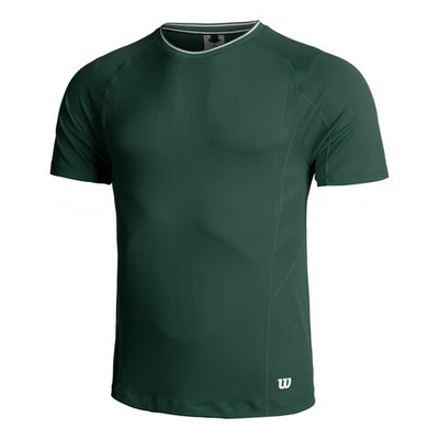 Мужское теннисное поло Wilson Players Seamless Crew 2.0 T-Shirt Men - Green