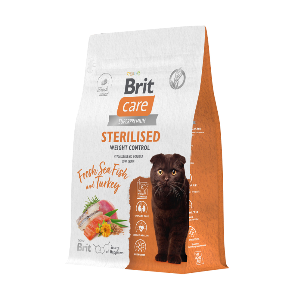 Brit Care Sterilised Морская рыба с Индейкой 400гр.