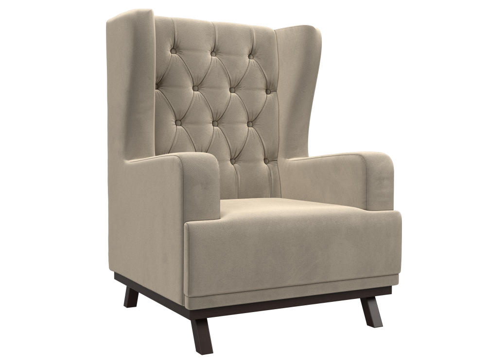 Кресло Джон Люкс, Бежевый, Микровельвет, 108476