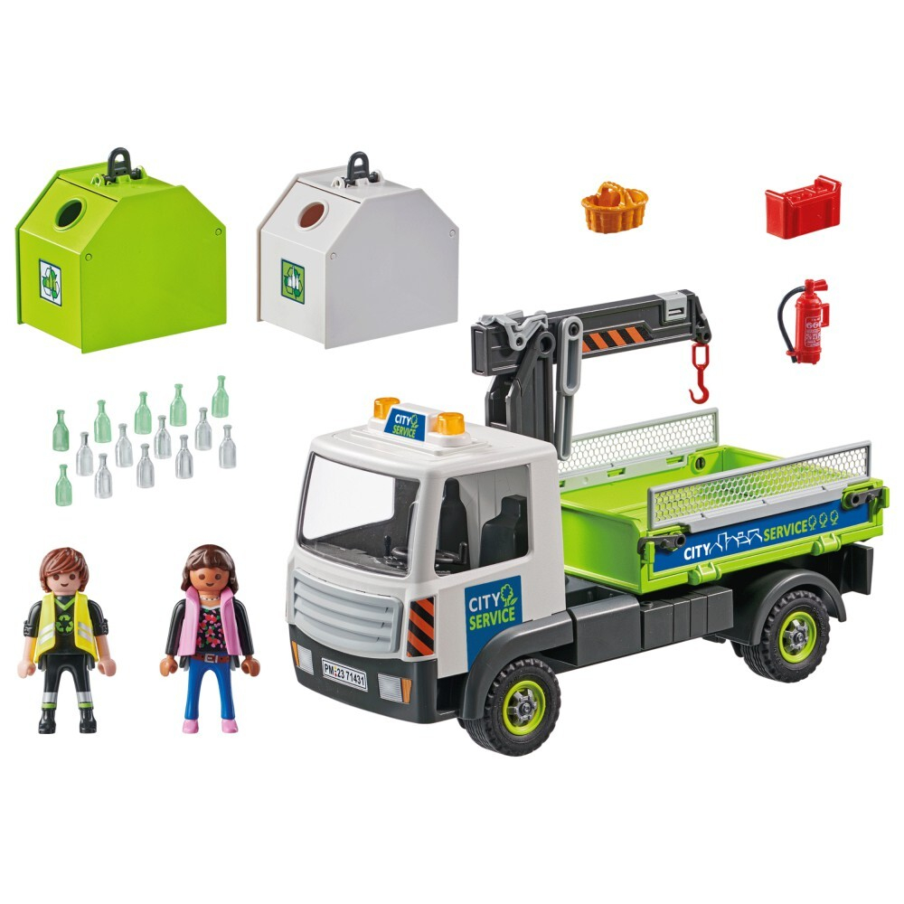 Playmobil - Городской грузовик со стеклянными контейнерами 71431 / артикул   71431  / GTIN 4008789714312