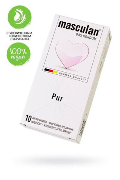 Супертонкие презервативы Masculan Pur - 10 шт. (Цвет: не задано)