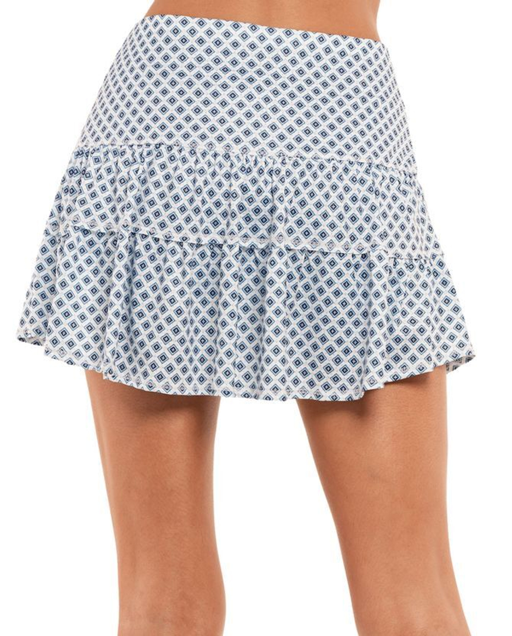 Теннисная юбка Lucky in Love Playing In параdise Versa Tile High Low Skirt - Бирюзовый