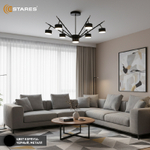 Люстра ATENA 7хGX53 R-750x350-BLACK/CHROME-220-IP20