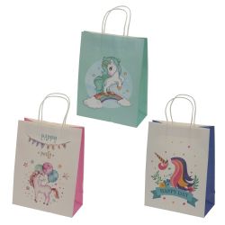 GAEM Пакет подарочный M (бумага 120г/м2, блок 12шт), L21,5 W10 H28 см, 3в.