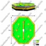 Батут для аттракциона "Увернись от палки" (Melt Down)  8*8*1.7 м