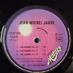 Винтажная виниловая пластинка LP Jean Michel Jarre Oxygene (France 1976) Motors