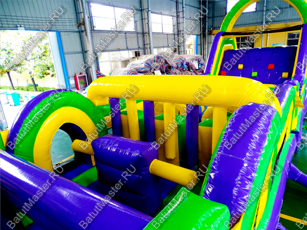 Надувной батут "Длинная полоса препятствий" 29*4*5 м