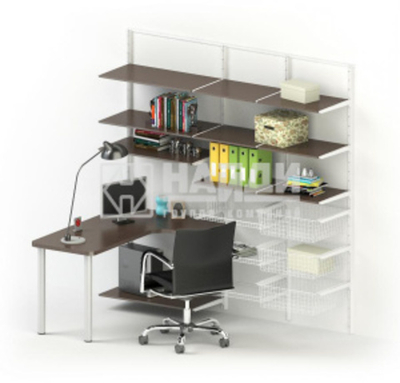 Интерьерное решение для кабинета 4 Металлик серебристый