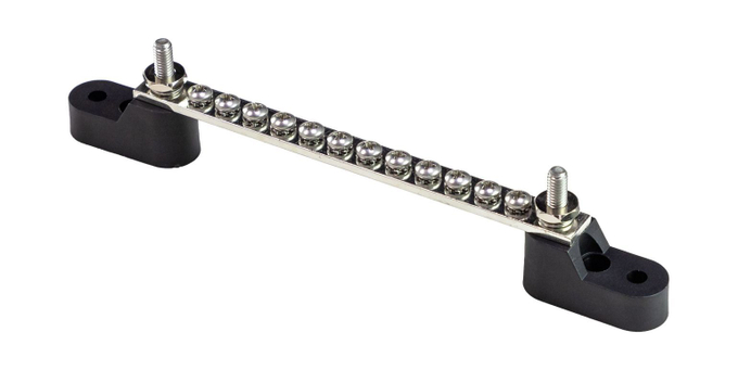 Колодка распределительная электромонтажная с защитной крышкой, 12 контактов