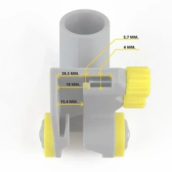 Пылеотвод усиленный с зажимами для болгарки 125, 115, 150. Пылеуловитель для УШМ. Насадка для сбора пыли.