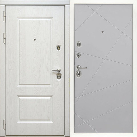 Входная металлическая дверь Сударь Diva МД 44 Альберо браш серебро / рис.М 11 Лучи Силк маус (светло-серый,без текстуры)