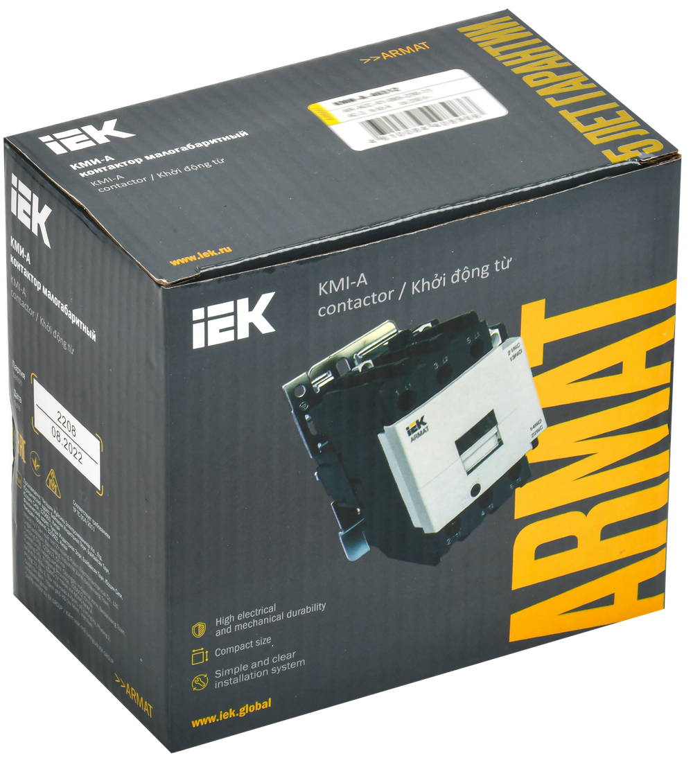 ARMAT Контактор КМИ-А-46512 LC1D 65А 230В/АС3 1NO/1NC IEK