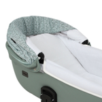 Коляска 2в1 Indigo MIO mi 03 (шалфей кожа+зеленый узор)