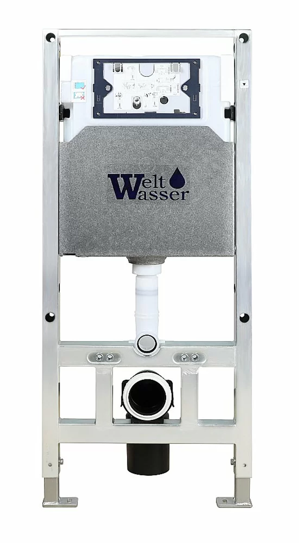 Унитаз с инсталляцией WeltWasser AMBERG 506 ST + MERZBACH 043 MT-GR + AMBERG RD-BL