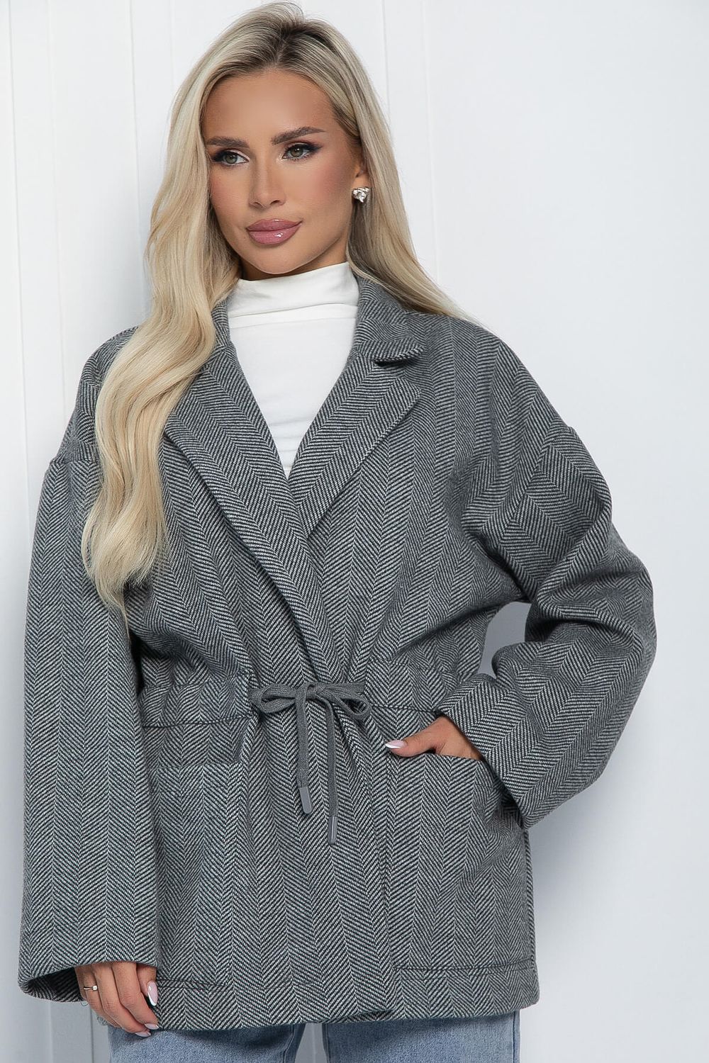 Пальто-пиджак (серое) Б11262 LT Collection