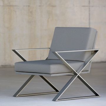 кресло дизайнерское Klood Light Grey   (by Steel Arts)