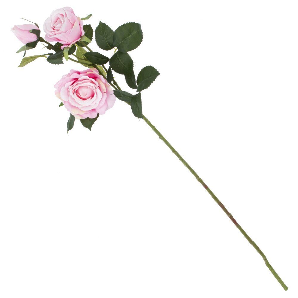 GAEM Цветок искусственный с каплями росы "Роза", L12 W11 H78 см