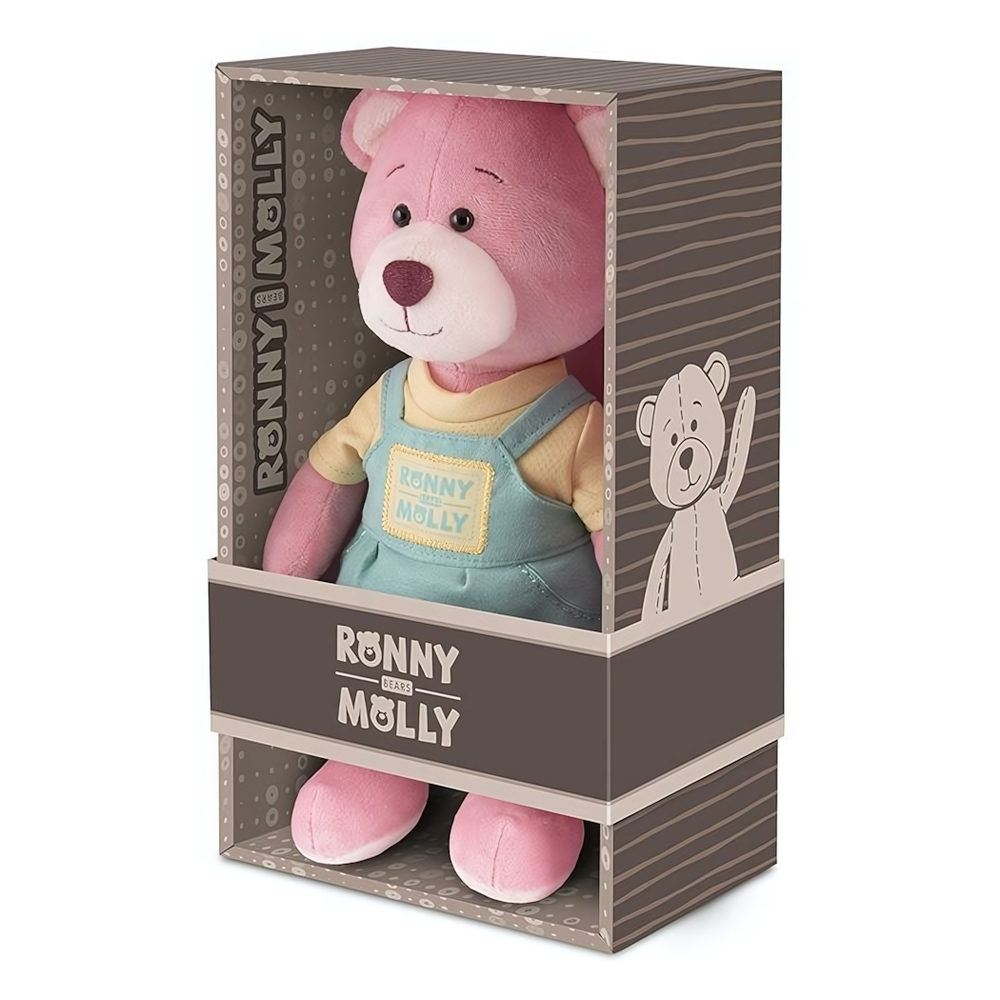 Мишка Молли в Платье-Комбезе, 21 см, в коробка Ronny&Molly