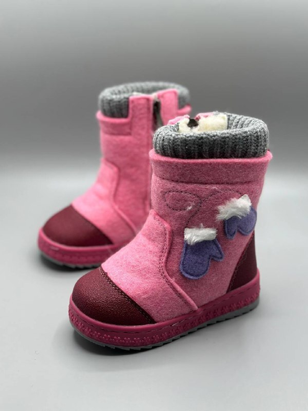 Детские зимние валенки для девочки Buba Pink Felt