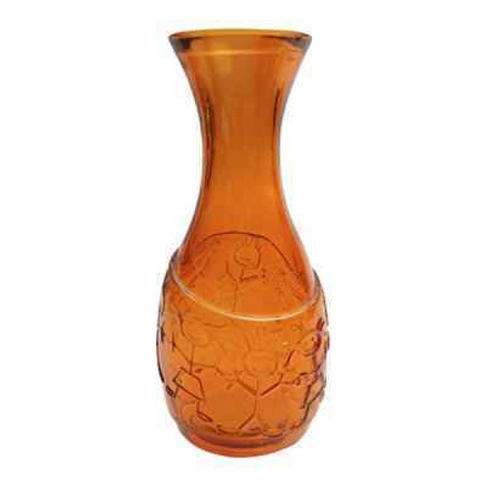 Емкость для интерьера ваза стекло 25 см 1,0 л оранжевая
