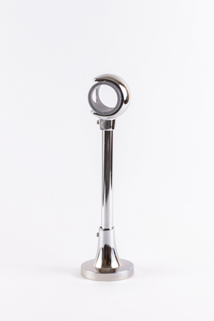 Держатель однорядный 16 мм серебро глянец