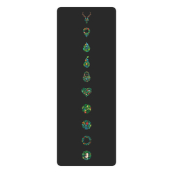 Каучуковый коврик для йоги Forest Deer Black 185*68*0,5 см нескользящий