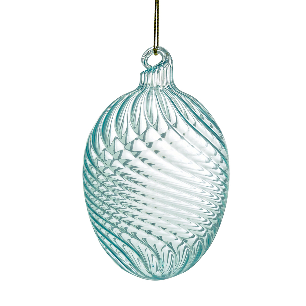 Декоративная подвеска  Egg Swirl pale blue