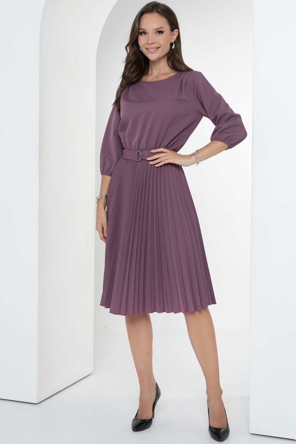 Платье Идеальный силуэт (гофре, вайолет) Diolche