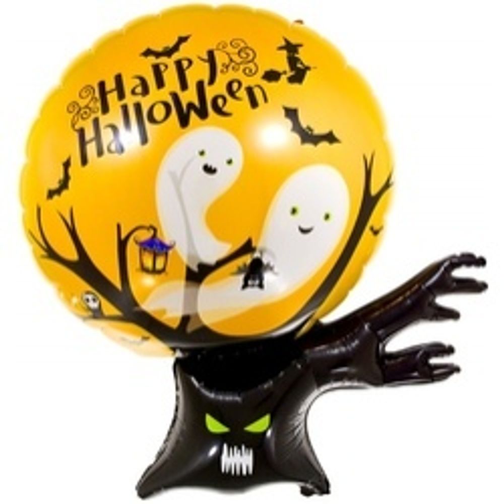 Шар (39"/99 см) Фигура, Дерево с привидениями 1 шт.