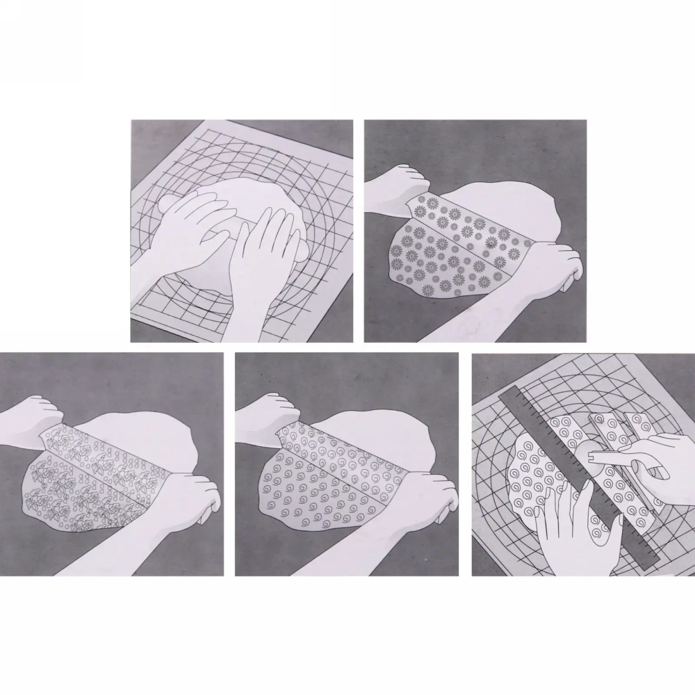 Скалка пластмассовая фигурная «Звездочки-сердечки» 37*5см