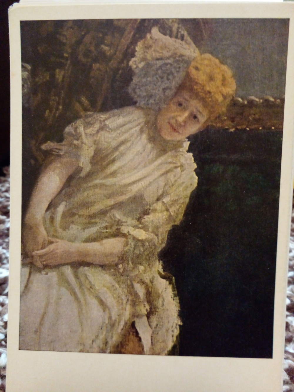 Винтажная открытка СССР И. Е. Репин. Портрет пианистки гр. Луизы Мерси. 1968 г.