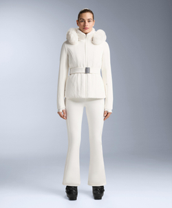 OYSHO Водонепроницаемые эластичные брюки-клеш SKI, белый