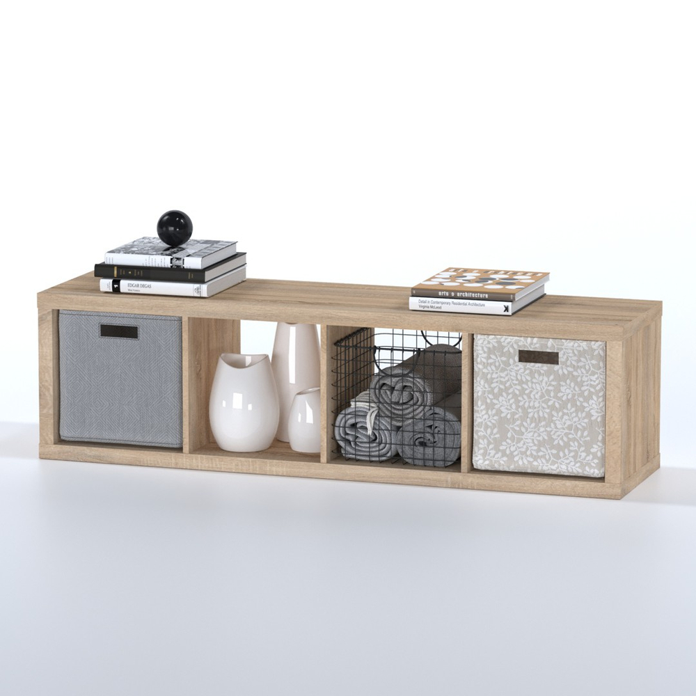 Стеллаж ФОРА 4Л, 41*38*146 см, дуб беленый