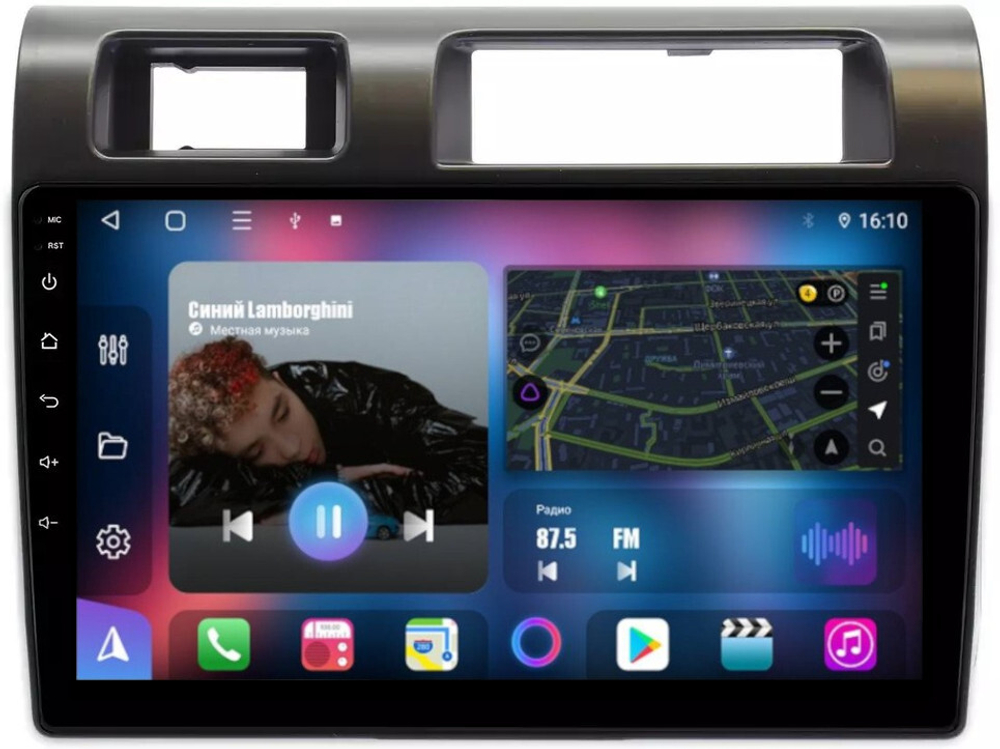 Магнитола для Toyota Land Cruiser 70 2007-2022 - FarCar 9607M монитор 9" QLED на Android 13, 8 ядер (TS18), CarPlay, 4G SIM-слот