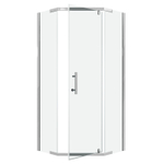 Душевое ограждение Niagara Eco NG-1010-14D (100х100х190) трапеция,распашное,хром,стекло прозрачное,1 место