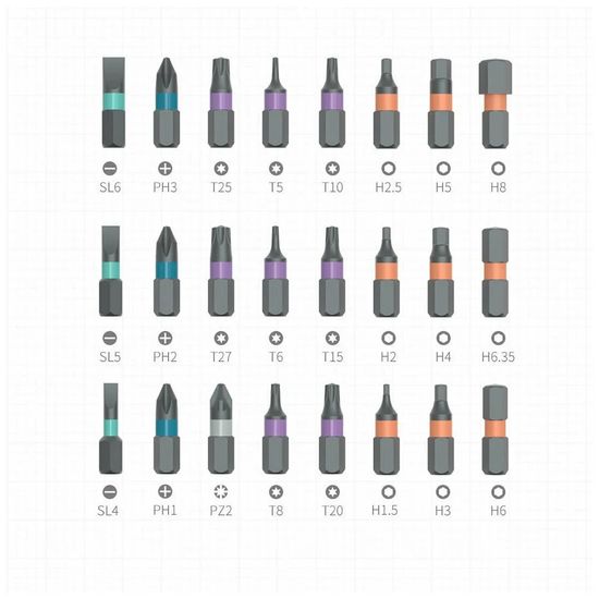 Набор инструментов Xiaomi Mijia DUKA 24 In 1 RS1 Multipurpose Ratchet Screwdriver Set (24 предм.)